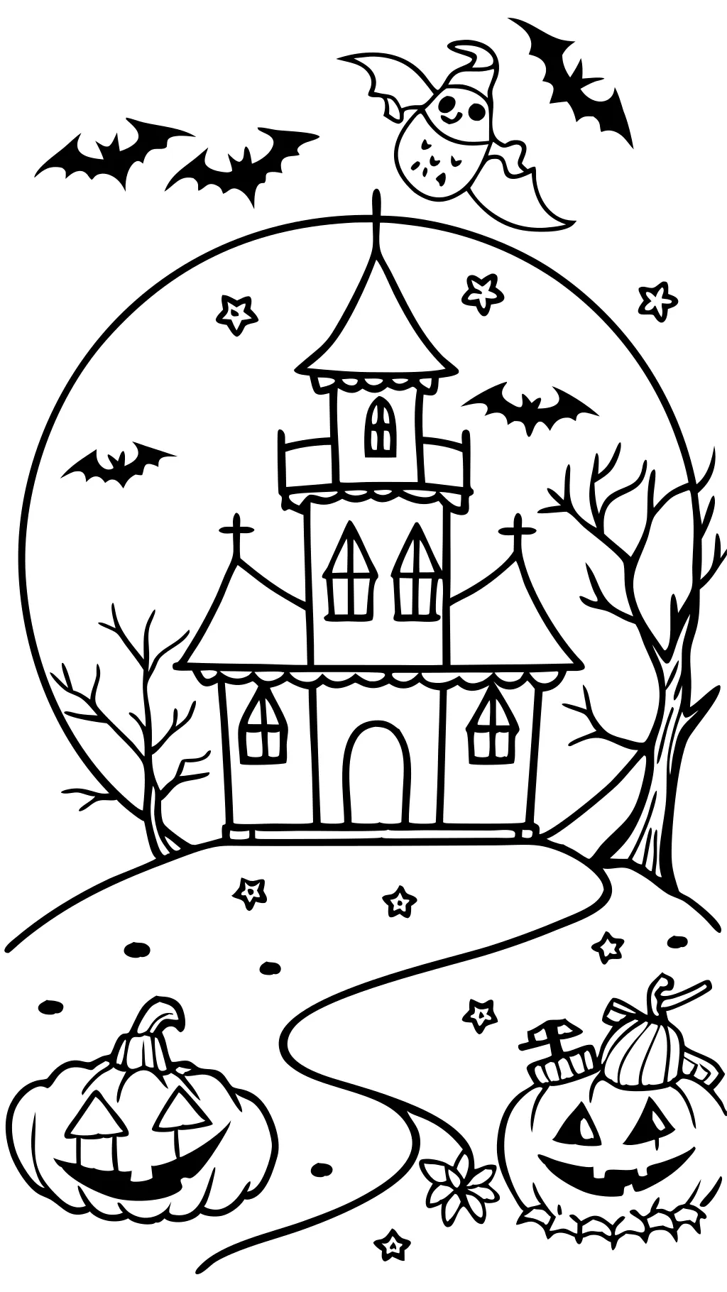 spooky coloring page